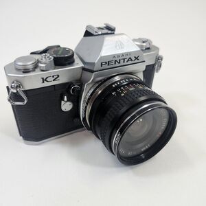 Asahi Pentax K2 35mm Film Camera Sears 28 mm F 1:2.8 Lens Tested Working Vintage
